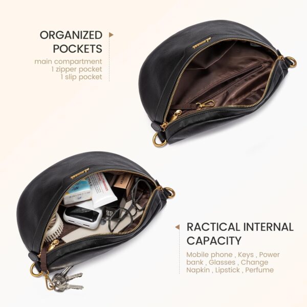 LOVEVOOK Fanny Packs for Women Cross Body, Vegan Leather Bel... - Image 3