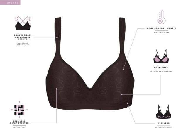 Bali Women's Comfort Revolution Full Coverage Wirefree Bra - Image 6