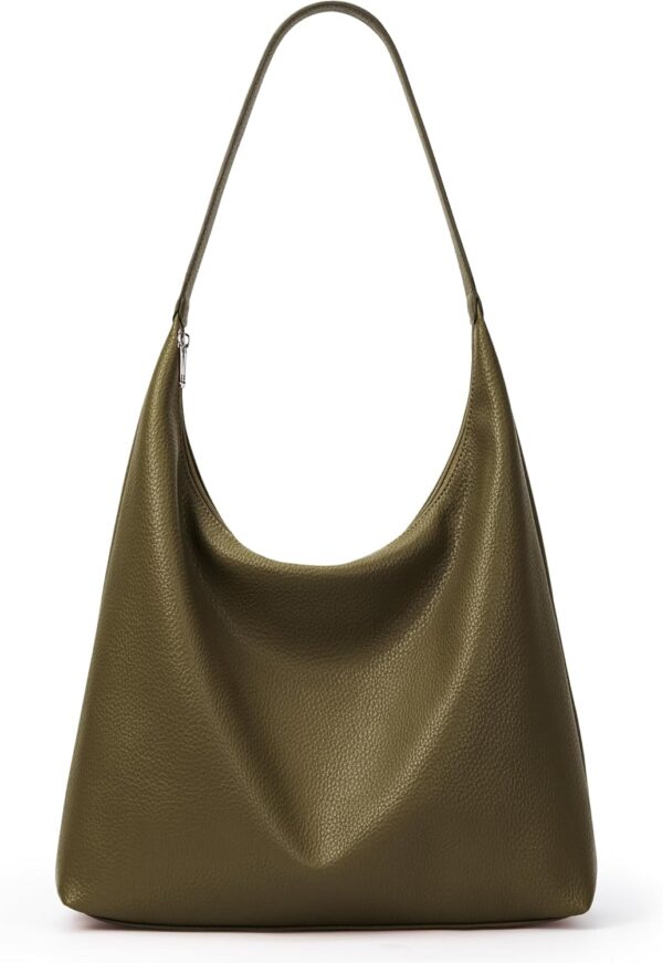 KALIDI Casual Tote Bag Vegan Leather Hobo Zipper Work Bag We... - Image 2