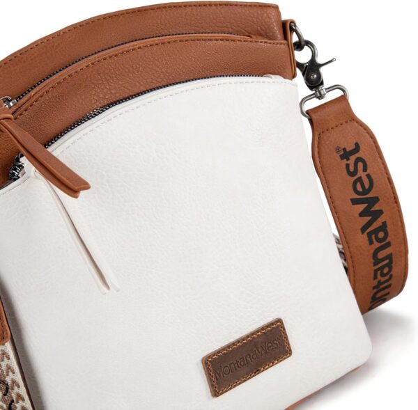 Montana West Multi Zip Pocket Large Crossbody Bag With Guita... - Image 4