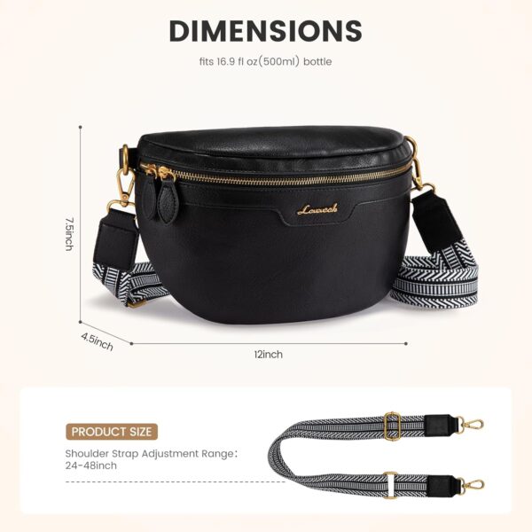 LOVEVOOK Fanny Packs for Women Cross Body, Vegan Leather Bel... - Image 5