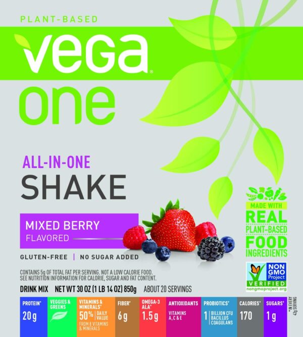 Vega One All-In-One Nutritional Shake Berry (20 Servings) - ... - Image 4