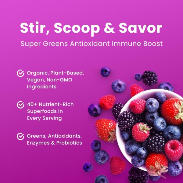 NutraChamps Super Greens Powder Premium Antioxidant Superfoo... - Image 5