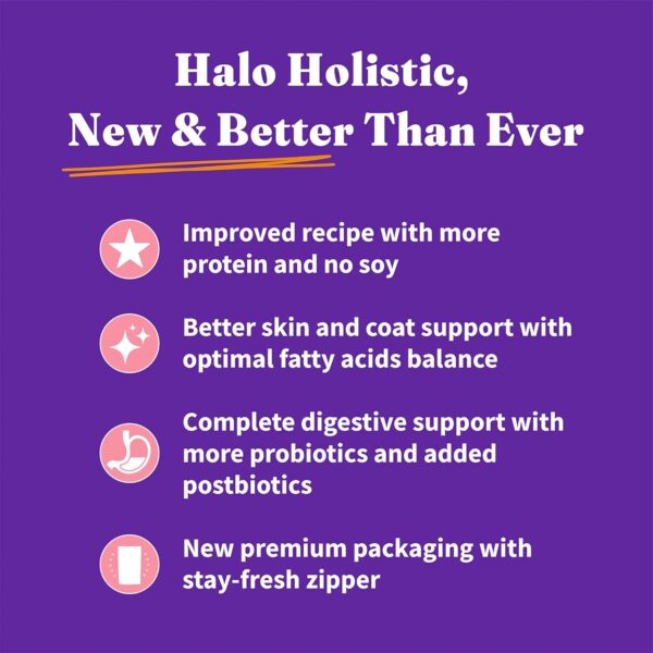 Halo Holistic Kitten Food Dry , Grain Free Wild - caught Sal... - Image 4