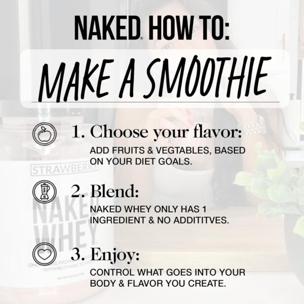 Naked Vanilla Whey Protein 1Lb, Only 3 Ingredients, All Natu... - Image 7