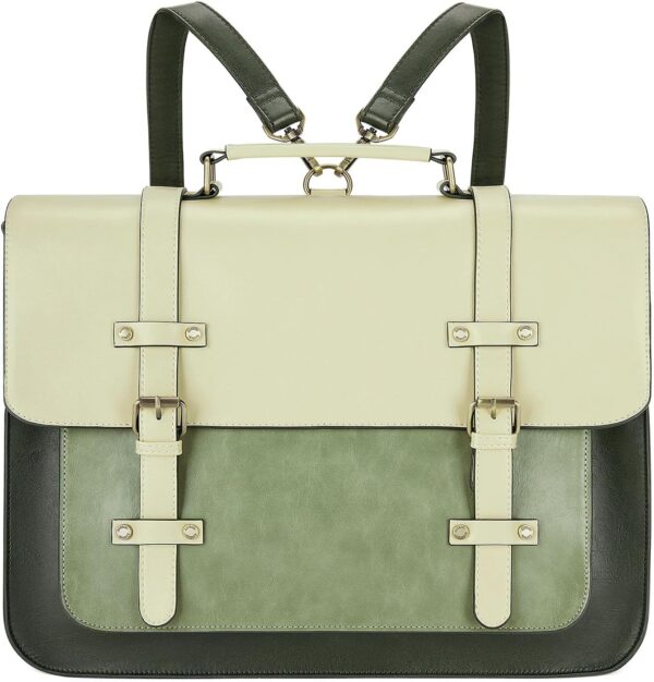 ECOSUSI Laptop Bag for Women Vegan Leather Messenger Bag Fas... - Image 2