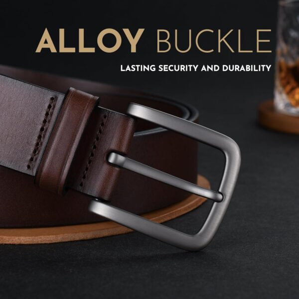 Buffway Men's Leather Belt,1.5" Handmade Top-Grain Leather–D... - Image 5