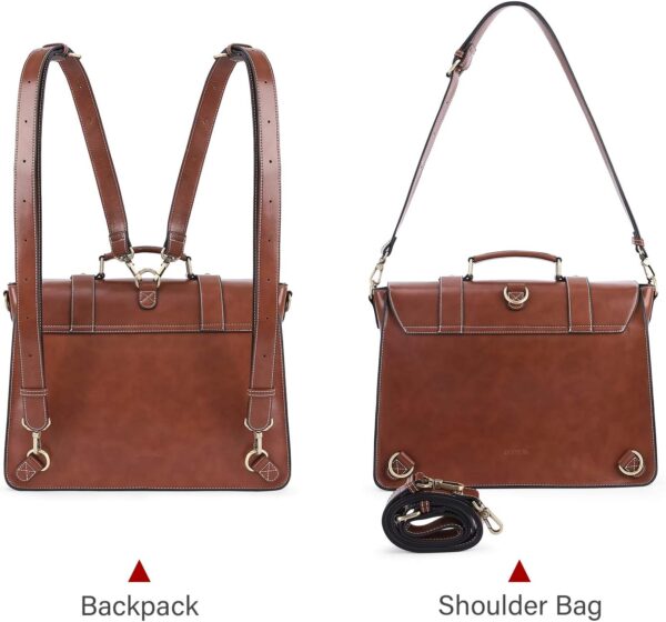 ECOSUSI Backpack for Women Briefcase Messenger Laptop Bag Ve... - Image 6