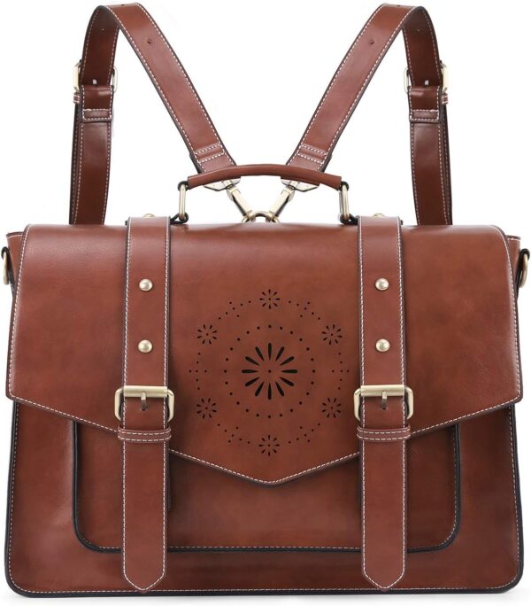 ECOSUSI Backpack for Women Briefcase Messenger Laptop Bag Ve... - Image 2