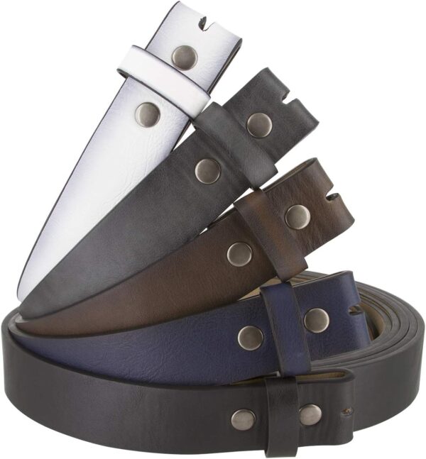 Casual Vegan Replacement Leather Belt Strap 1 1/2" Wide - Image 4