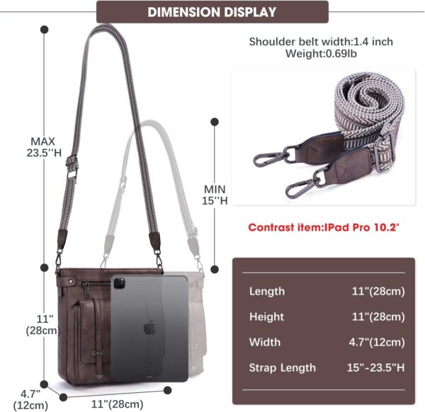 Crossbody Bags for Women,Multi Pocket Crossbody Purses Soft ... - Image 7