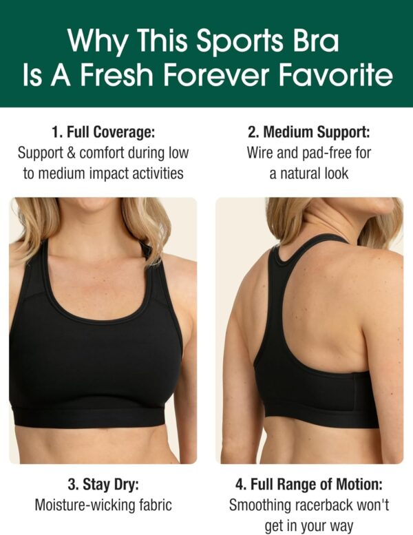 Fruit of the Loom Women's Medium Impact Sports Bras Supports... - Image 4