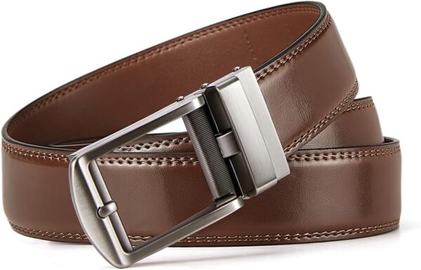 BOSTANTEN Mens Belt Leather Ratchet 1 3/8'' Belt For Men Gif... - Image 9