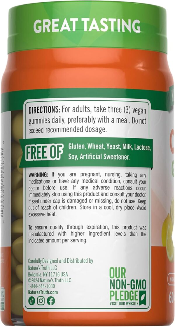 Nature's Truth Vitamin C Gummies with Zinc for Adults | 60 c... - Image 8