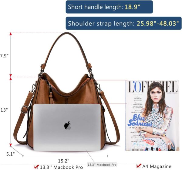 Realer Hobo Crossbody Bags for Women Designer Leather Hobo H... - Image 5