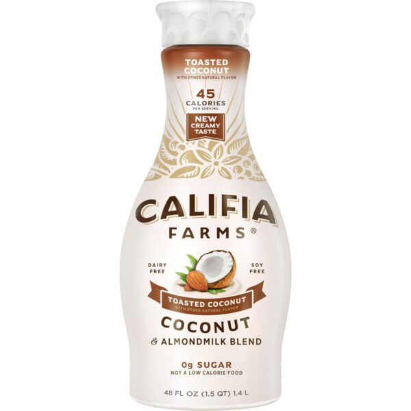 Califia Farms - Toasted Coconut Almond Milk, 48 Oz, Dairy Fr... - Image 2