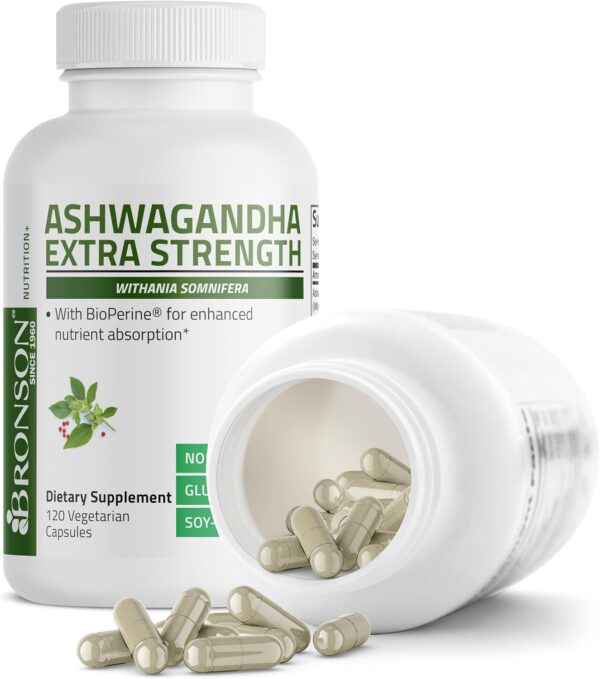 Bronson Ashwagandha Extra Strength Stress & Mood Support wit... - Image 7