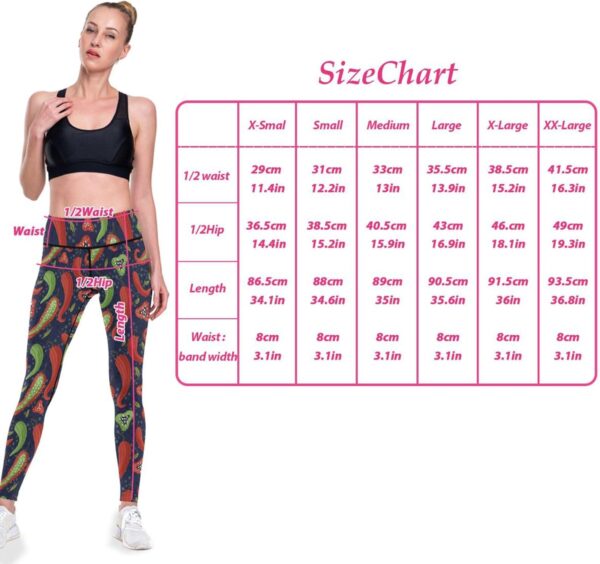 KLL Hot Spicy Food Vegan Cartoon Yoga Pants for Womens Runni... - Image 7