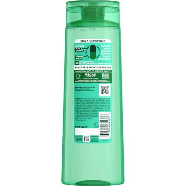 Garnier Fructis Pure Clean Purifying Shampoo, Silicone-Free,... - Image 3