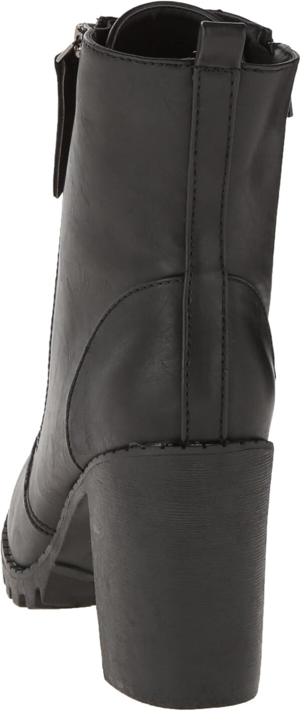 Soda Malia Round Toe Stacked Lug Heel Lace Up Ankle Booties - Image 4