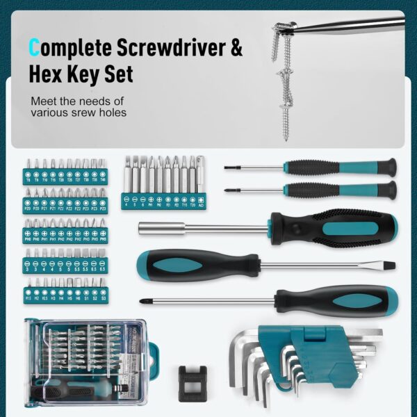 Sundpey 379-PCs Home Tool Kit - Portable Complete Household ... - Image 7