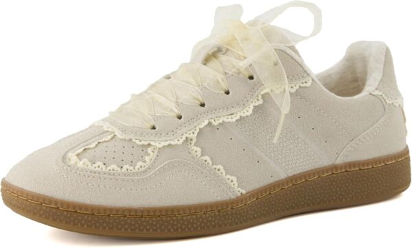 CUSHIONAIRE Belinda Women’s Lace Detail Casual Sneakers – El... - Image 2