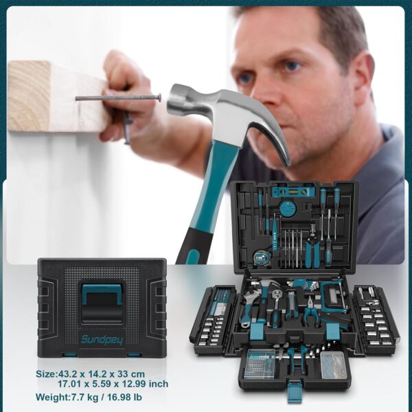 Sundpey 379-PCs Home Tool Kit - Portable Complete Household ... - Image 4