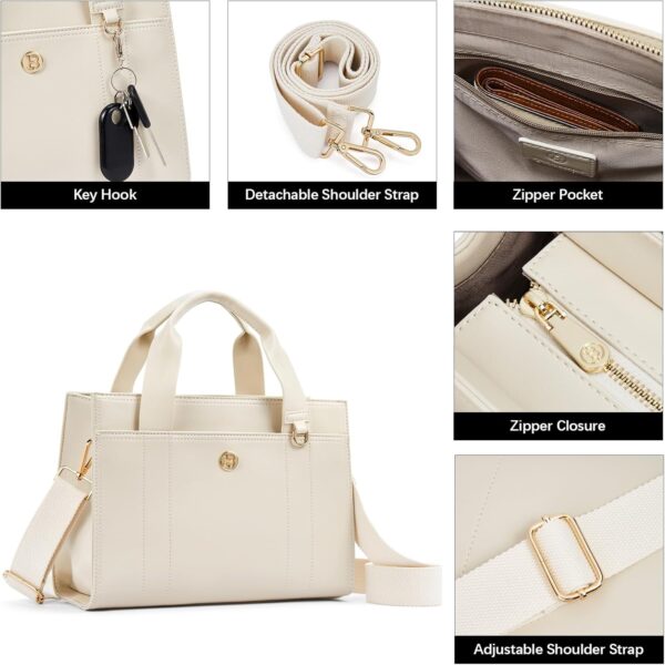 BOSTANTEN Small Tote Bag for Women Crossbody Trendy Purses V... - Image 5