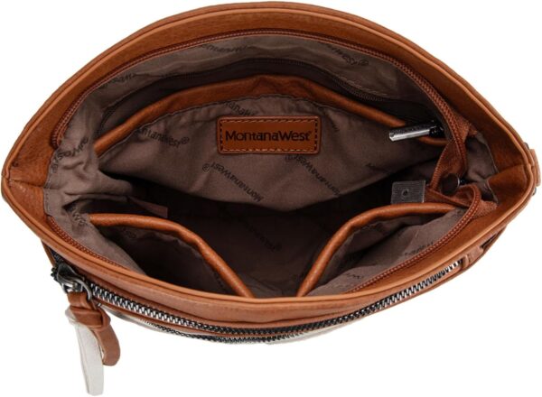 Montana West Multi Zip Pocket Large Crossbody Bag With Guita... - Image 5