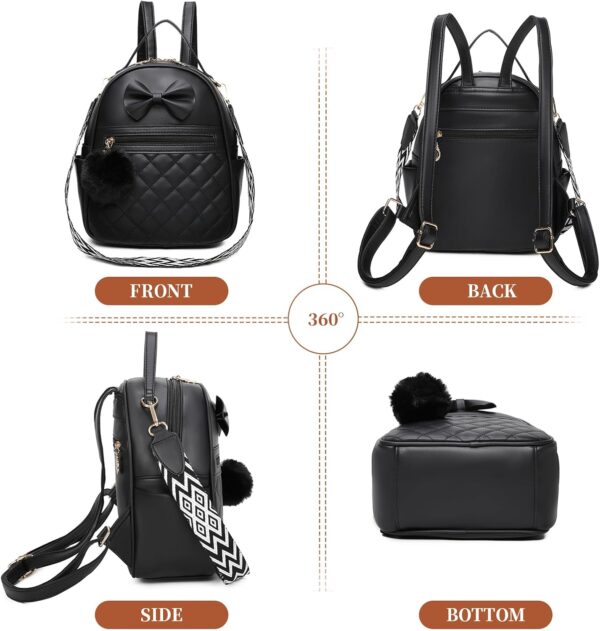 I IHAYNER Cute Little Backpack Purse with Bow Mini Backpack ... - Image 5