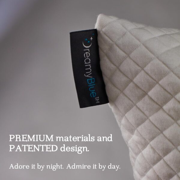 DreamyBlue Signature Pillow w/Adjustable Loft • Shredded Mem... - Image 7