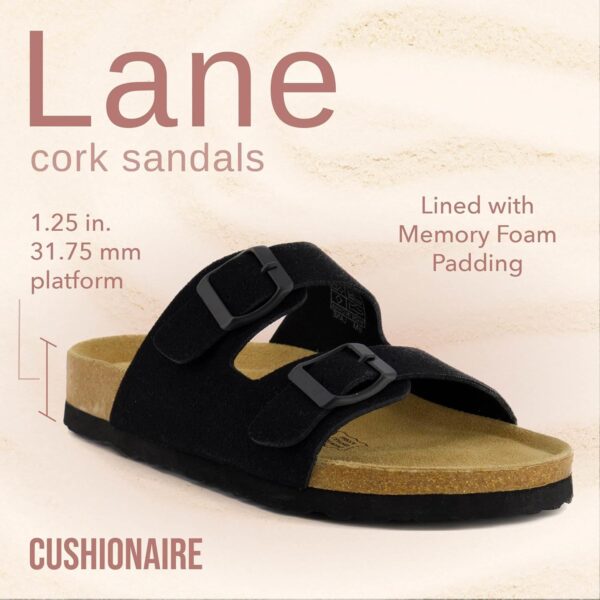 CUSHIONAIRE Women's Lane Cork Footbed Sandal With +Comfort - Image 3
