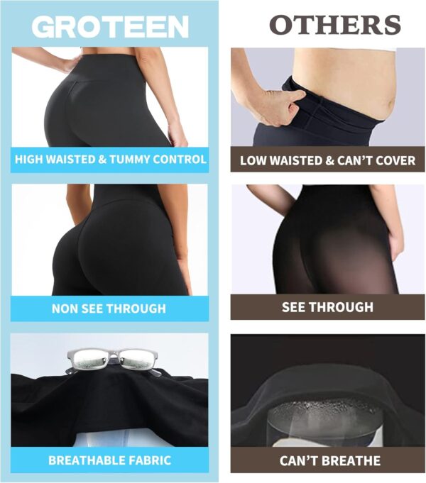3 Pack High Waisted Leggings for Women No See-Through Soft A... - Image 6