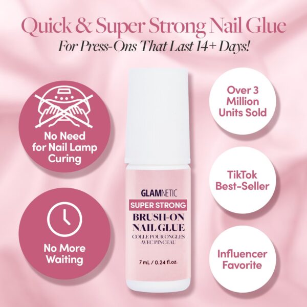 Glamnetic Super Strong Brush On Nail Glue | Brush Tip Applic... - Image 5