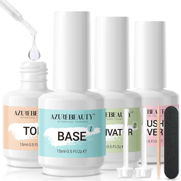 AZUREBEAUTY Dip Powder Liquid Set 15ml/0.5oz, 8 Pcs Dipping ... - Image 2