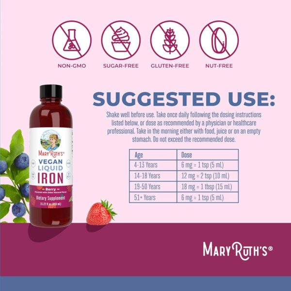 MaryRuth Organics Iron Supplement for Women Men & Kids, Liqu... - Image 4