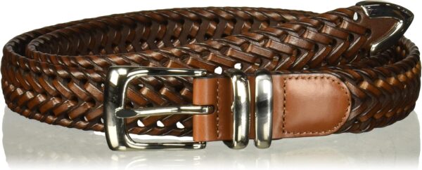Perry Ellis Men's Portfolio Braided Belt with Leather (Sizes... - Image 2