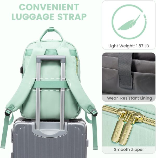 LOVEVOOK 15.6 Inch Laptop Backpack for Women,Fashion Work Tr... - Image 7