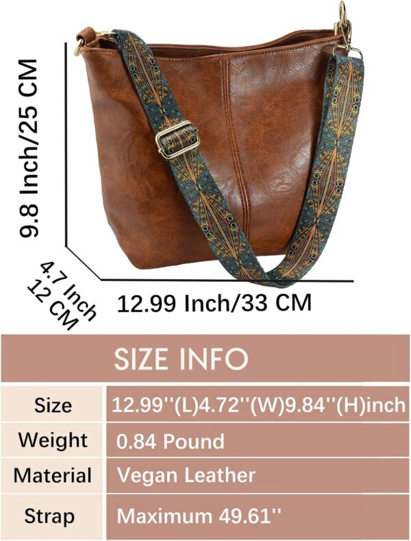 Hobo Bags Vegan Leather Crossbody Bag Guitar Strap Shoulder ... - Image 7