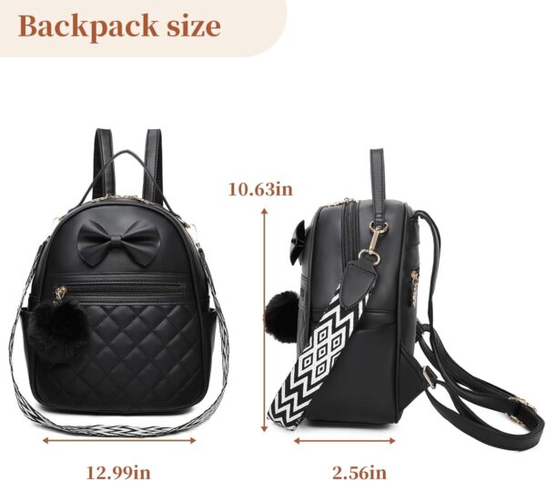 I IHAYNER Cute Little Backpack Purse with Bow Mini Backpack ... - Image 4