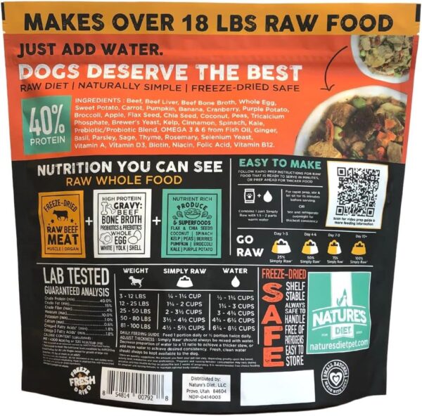 Nature's Diet Simply Raw® Freeze-Dried Raw Whole Food Meal -... - Image 3