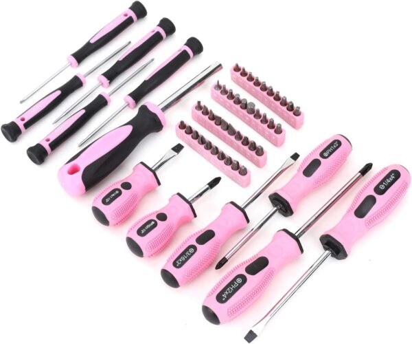 FASTPRO Pink Tool Set, 220-Piece Lady's Home Repairing Tool ... - Image 8