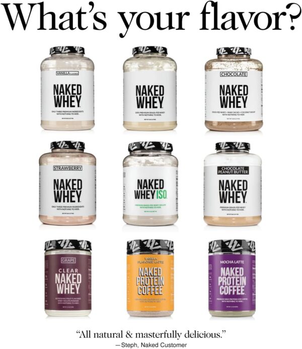 Naked Vanilla Whey Protein 1Lb, Only 3 Ingredients, All Natu... - Image 8