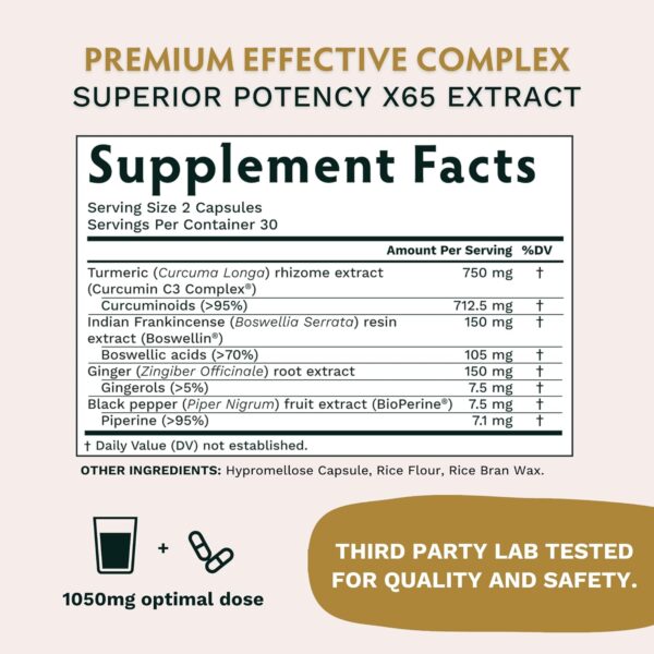 Turmeric Curcumin C3 Complex with BioPerine 1050mg - Natural... - Image 4
