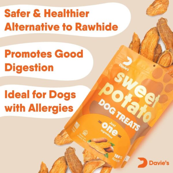 Davie's Sweet Potato Dog Treats - Healthy Dog Treats Made in... - Image 3