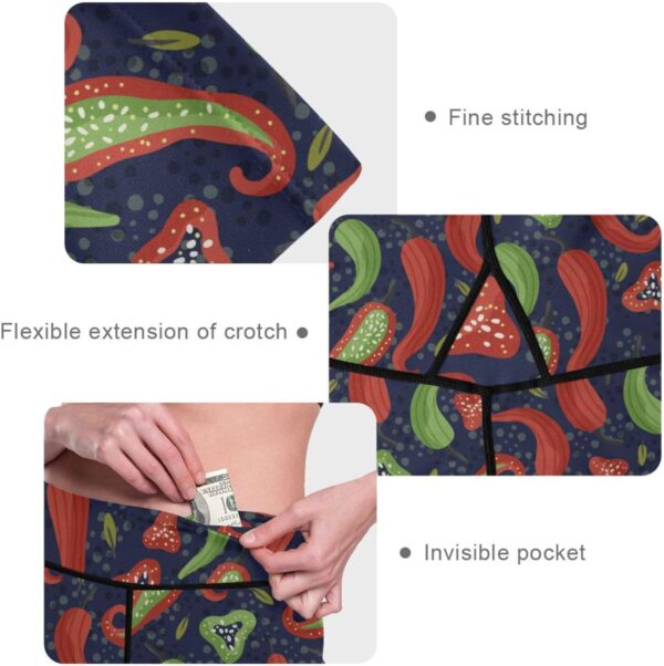 KLL Hot Spicy Food Vegan Cartoon Yoga Pants for Womens Runni... - Image 5