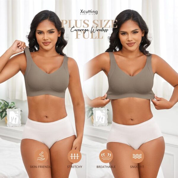 Plus Size Bras for Women No Underwire Full Coverage Everyday... - Image 8