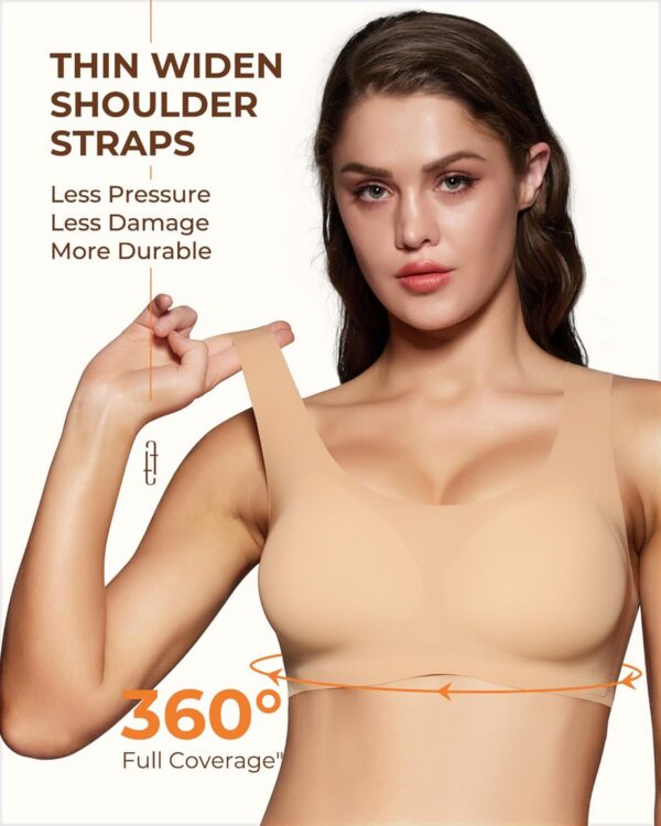 Pullover Wireless Bras for Women, Seamless Full Coverage Com... - Image 4