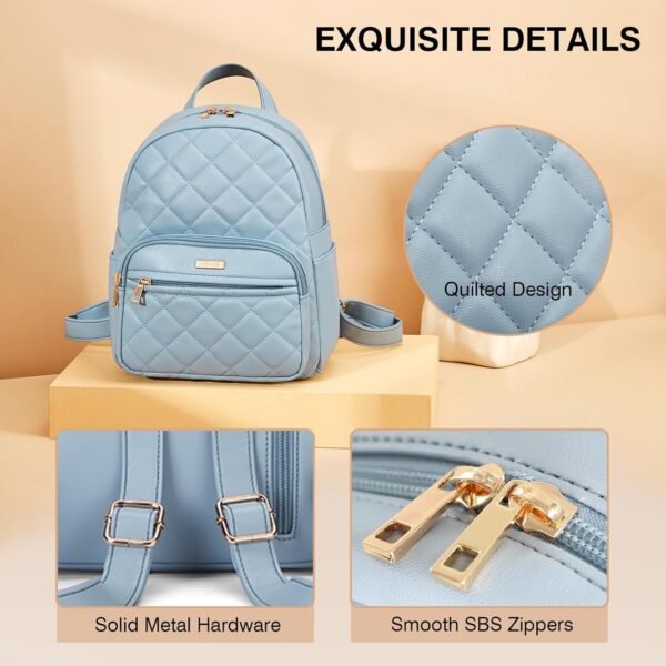 Marvolia Mini Backpack for Women - Vegan Leather Small Backp... - Image 7