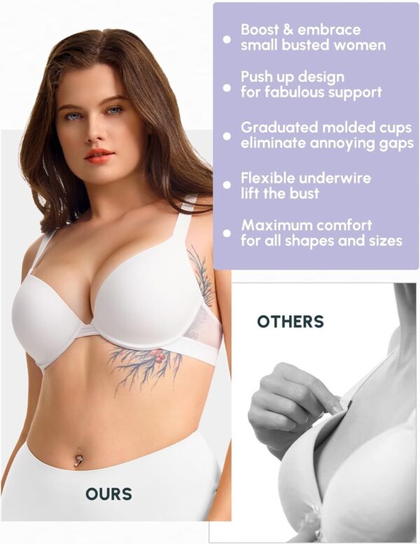 FallSweet Push Up T Shirt Bra for Small Chested Women Underw... - Image 4